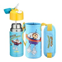 THERMOS 膳魔师 LION小狮子 吸管杯 附背带式杯套 蓝色360ml (FFI-403L BLN)