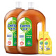 滴露(Dettol)消毒液1.8L*2 衣物除菌液家用杀菌消毒地板宠物洗衣消毒,送家庭试用装超浓缩衣物除菌液180ml*2