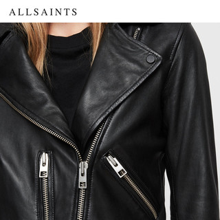 ALLSAINTS WL115E 皮革夹克 (10、黑色)