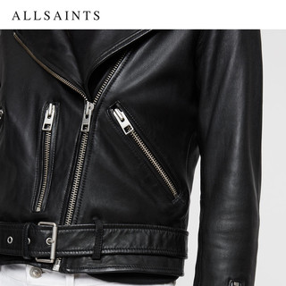 ALLSAINTS WL115E 皮革夹克 (10、黑色)