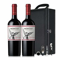 Montes 蒙特斯 经典赤霞珠红葡萄酒双支礼盒装 750ml*2瓶
