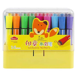 晨光(M&G)小狐希里系列36色六角印章可洗水彩笔儿童画笔 36支/盒ACPN0282