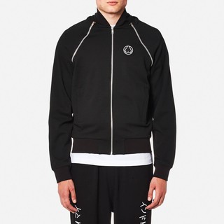 McQ by Alexander McQueen 男士Glyph Icon印花弹力棉拉链卫衣