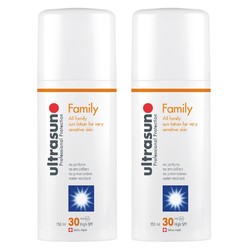 ultrasun U佳 极敏感肌 家庭防晒乳霜 SPF30 150ml *2瓶