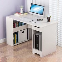 DC Life带书柜组合电脑桌台式办公桌书桌书架一体桌小户型书桌台 (80c暖白色)