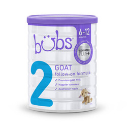 bubs 贝儿  A2蛋白质 较大婴儿配方羊奶粉 2段(6-12月) 800g/罐 *3件