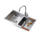 箭牌 （ARROW） 厨房 商用 4mm加厚 304不锈钢 手工 集成 水槽 厨盆 双槽 台上 台下 洗菜盆 洗碗槽