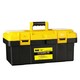 艾瑞泽工具箱收纳箱环保材质家用多功能五金维修盒车载零件箱塑料手提箱 88加厚款13寸 黑黄色