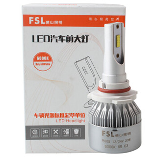 FSL 佛山照明 LED大灯明道系列-HB3(9005)汽车灯泡大灯近光灯远光灯2支装炫白光12V30W 6000K +凑单品