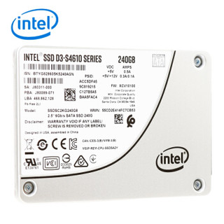 英特尔（Intel）S4610系列 240GB SATA3 固态硬盘 企业级
