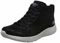 Skechers 斯凯奇 SKECHERS SPORT系列 女 豹纹时尚短靴 66666037-BKW 黑色 39.5 (US 9.5)