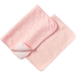 好孩子(GB)优雅的刺猬婴儿隔尿垫防水可洗新生儿护理垫两条装 粉红 *3件