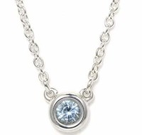 Tiffany & Co 蒂芙尼海蓝宝石 0.06ct银质项链 25224884