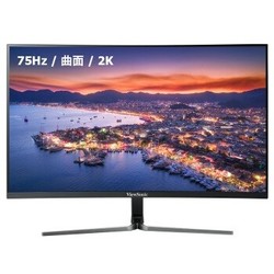 ViewSonic 优派 VX2758-2KC-HD 27英寸 VA显示器 （2560x1440、1800R、75Hz）