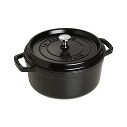 staub 珐宝 STAUB 圆形铸铁炖锅 24cm 黑色