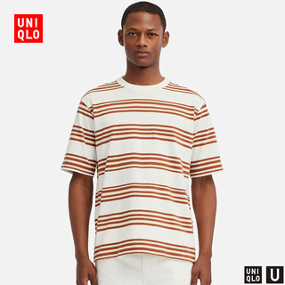 UNIQLO 优衣库 男装 条纹T恤(短袖) 415973 (175L、白色)