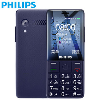 飞利浦（PHILIPS） E289 星空灰 全网通 智能老人手机 移动联通电信4G 超长待机 直板按键 学生备用老年手机