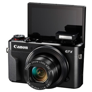 Canon 佳能 PowerShot G7 X MarkII 数码相机 (黑色、4.2、F1.8-2.8、2010万像素、1英寸)