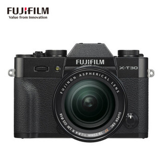 富士（FUJIFILM）X-T30/XT30 微单相机 套机 黑色（18-55mm镜头 ) 2610万像素 4K视频 蓝牙WIFI