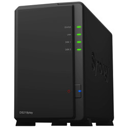 Synology 群晖 DS218play 2盘位NAS网络存储服务器