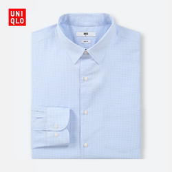 优衣库 UNIQLO 411813 男装 精纺弹力修身格子衬衫(长袖)