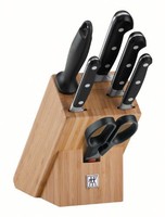 Zwilling双立人 Professional S系列厨刀 7件套装，特殊冶炼工艺，铆钉把手，黑色，35621-004-0