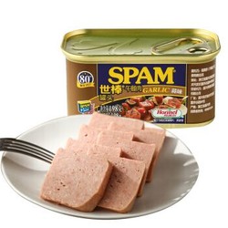 SPAM 世棒 午餐肉罐头 蒜味 198g/盒 *10件