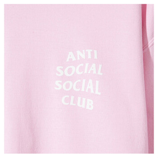 Anti Social Social Club ASSC 中性款粉色白字卫衣 ASSW369-L (粉色、L)