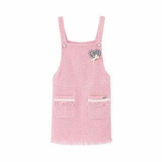 TEENIE WEENIE 维尼熊 女装吊带格纹连衣裙TTOW81201D粉色 M (粉色、M)