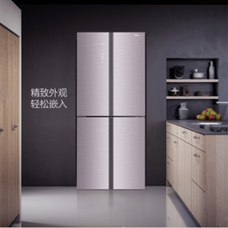 hisense海信bcd431wtdgvbp十字对开门电冰箱极光钛晶431升二级变频
