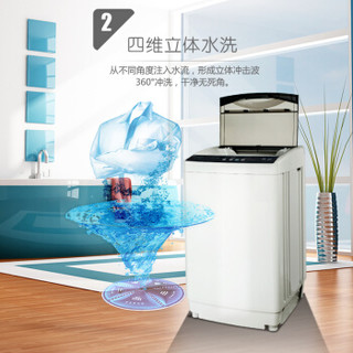 Meiling 美菱  XQB60-98E1 全自动波轮小型洗衣机 (6KG、钛钢灰)