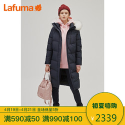 LAFUMA乐飞叶冬季长款过膝时尚毛领保暖羽绒服女LFJU8D424