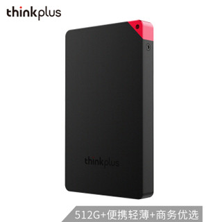thinkplus 联想 512GB Type-c USB3.1 移动硬盘 固态(PSSD) US100系列 黑色