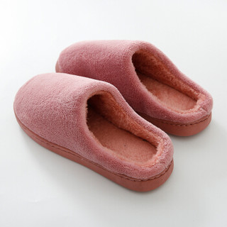 Nan ji ren 南极人 女士保暖简约棉拖鞋 TXZQ18070 皮粉  40-41码