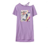 lagogo 拉谷谷 女装圆领印花短袖T恤宽松休闲裙子 HALL315F46紫色 M (紫色、M)