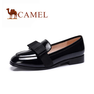 骆驼（CAMEL） 女鞋 学院甜美蝴蝶结简约单鞋 A811536113 黑色 39