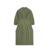 SLY 斯赖 女V领收腰七分灯笼袖仙女衬衫连衣裙 030BSY33-0050绿色 00001 (绿色、00001)