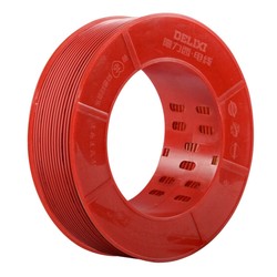 DELIXI 德力西 电线电缆 BV2.5平方铜芯电线100米单芯单股硬线  红色