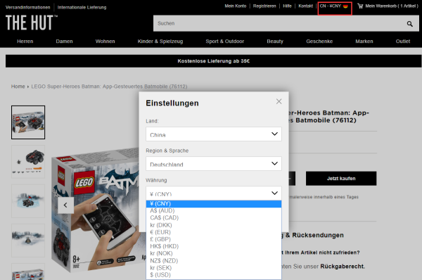 LEGO 乐高 超级英雄系列 76112 APP遥控蝙蝠车