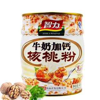 智力 牛奶加钙核桃粉 早餐谷物 膳食纤维即食营养 404g/罐 *7件