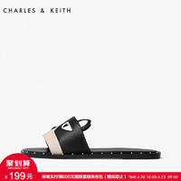 CHARLES＆KEITH女鞋CK1-70920036铆钉小狗年图案平底拖鞋