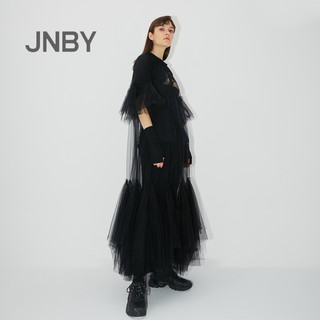 JNBY 江南布衣 女复古网纱连衣裙5JB50113X黑色 M (黑色、M)