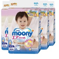 88VIP:Moony 尤妮佳 婴儿纸尿裤 M64*4包
