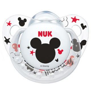 NUK安抚奶嘴宝宝防胀气安慰奶嘴硅胶迪士尼米奇款(6个月以上)图案颜色随机