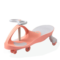 好娃娃（howawa） 儿童扭扭车婴儿溜溜车宝宝滑行车玩具车 马卡橙静音轮