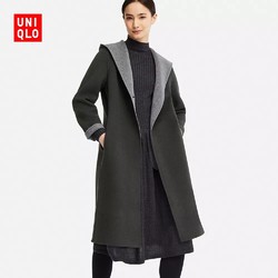 UNIQLO 优衣库 411156 双面呢连帽大衣