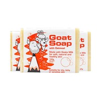 Goat Soap 手工山羊奶沐浴皂 燕麦味 100g*3块装  *3件