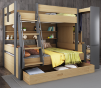 健优美 双层床家用小户型高架床交错式上下儿童床子母床