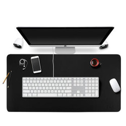 BUBM 鼠标垫超大号办公室桌垫笔记本电脑垫键盘垫办公写字台桌垫游戏家用垫子防水支持大货定制 中号双面黑色