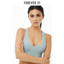 Forever 21SPT低度支撑纯色V领运动文胸内衣女